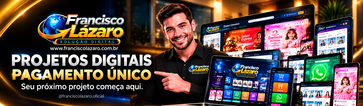 Projetos digitais de Francisco Lázaro